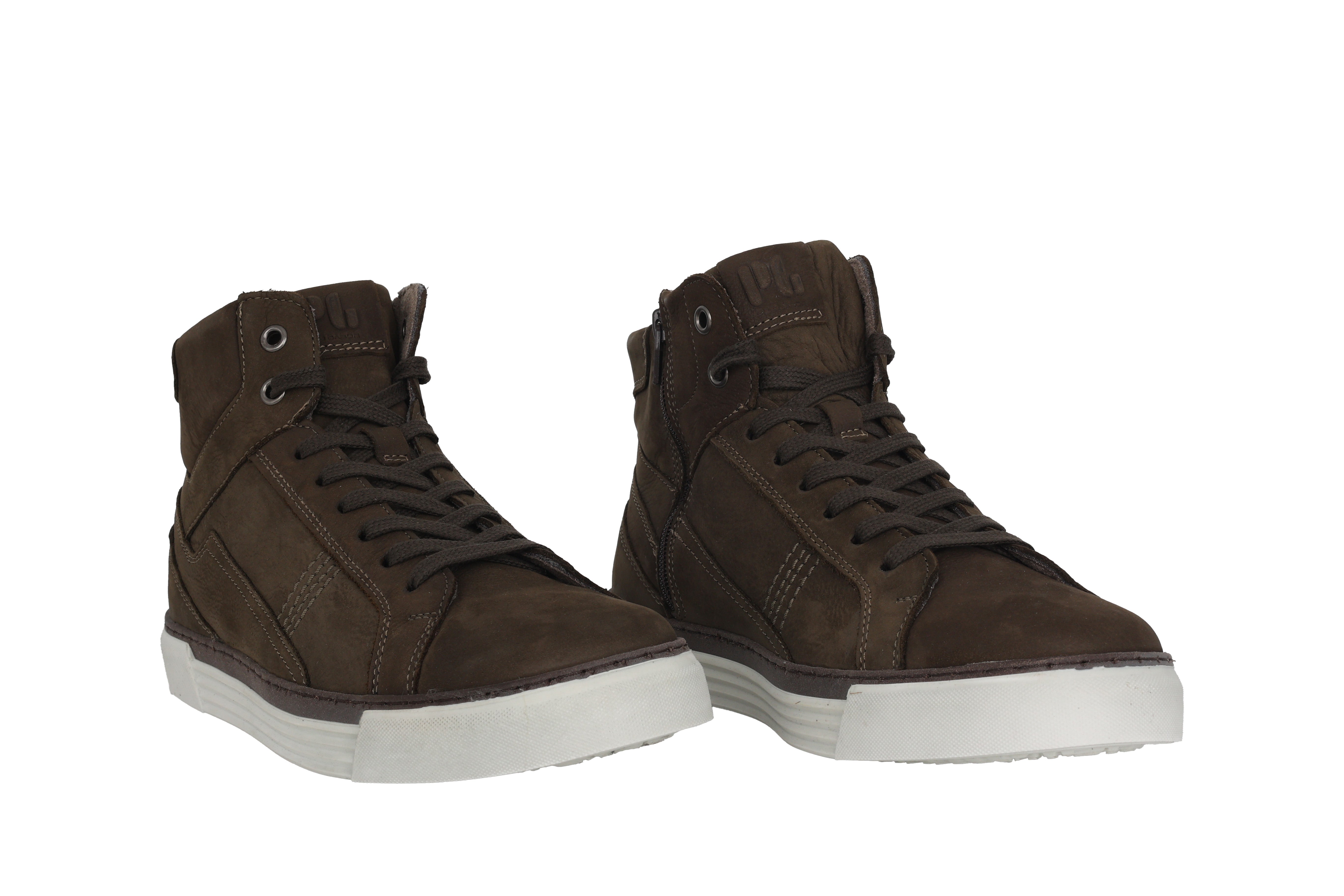 '0460.14.08' herensneakerlaars met veters - Groen