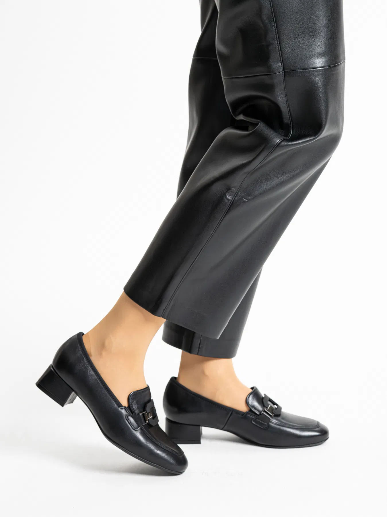 'Graz' Zapatos de tacón para mujer de corte ancho (H) - negro