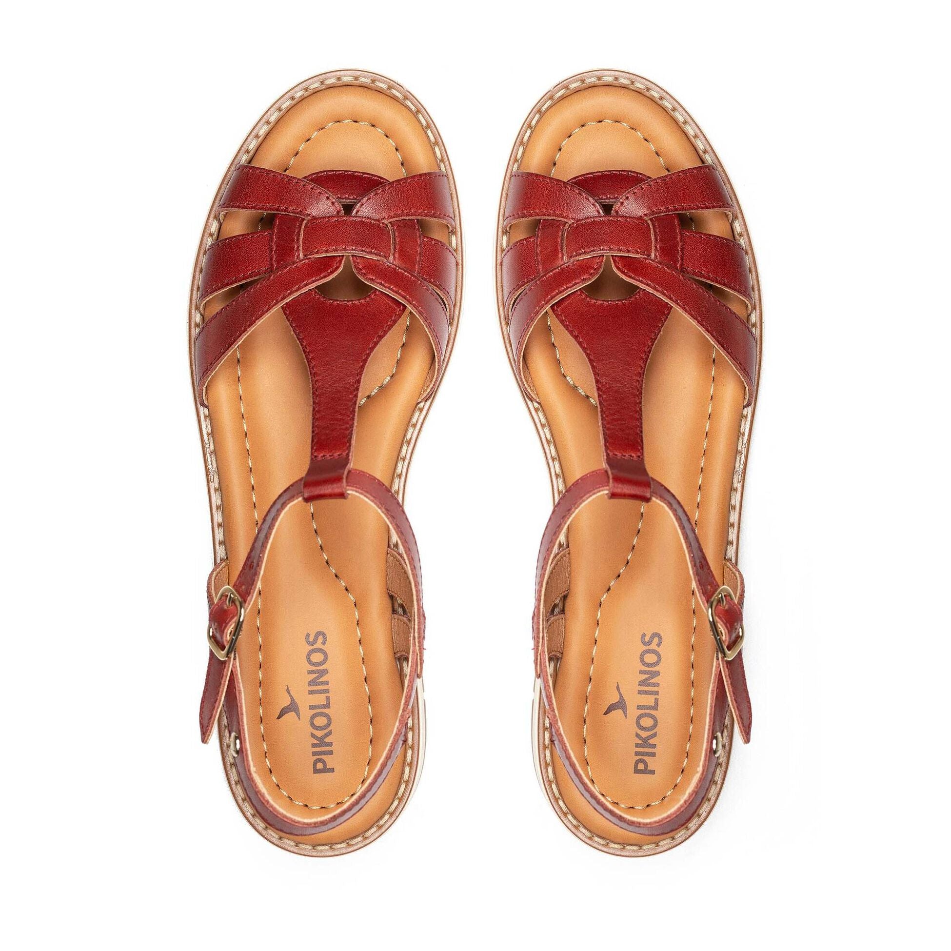 Sandália feminina 'Roquetas' - vermelha