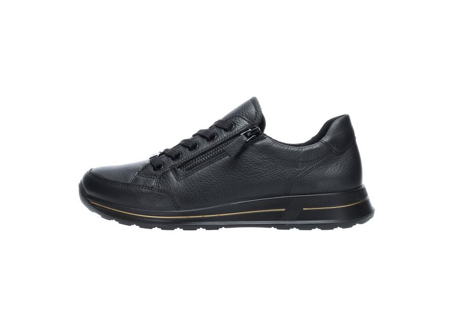 Zapatilla deportiva con cordones para mujer 'Osaka' Wide Fit (H) - negro