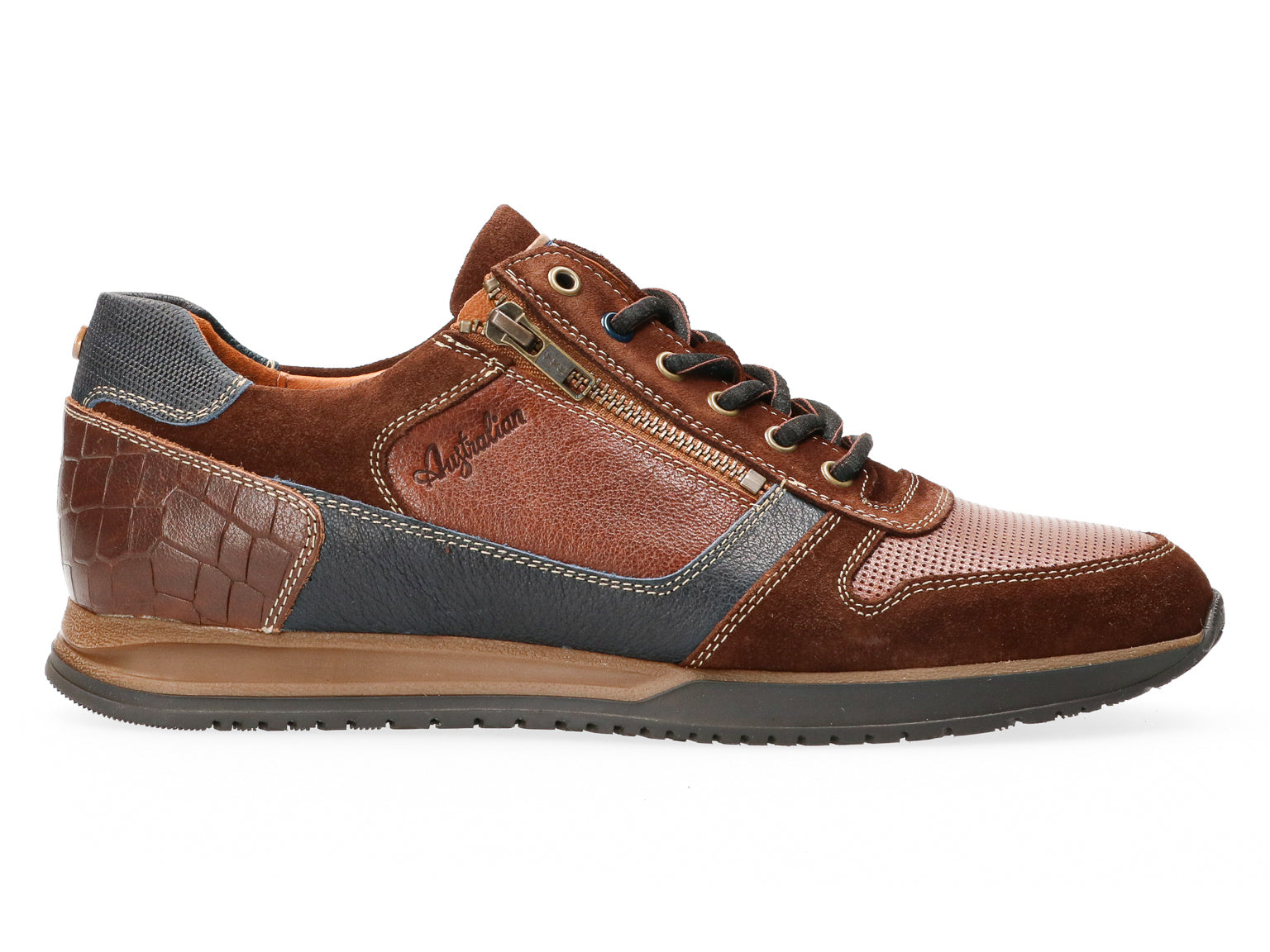 Herren-Schnürsneaker 'Browning' mit breiter Passform (H) – braun