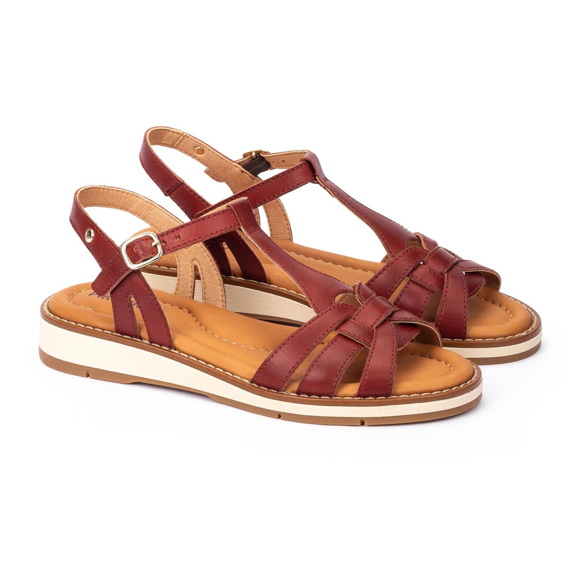 Sandália feminina 'Roquetas' - vermelha