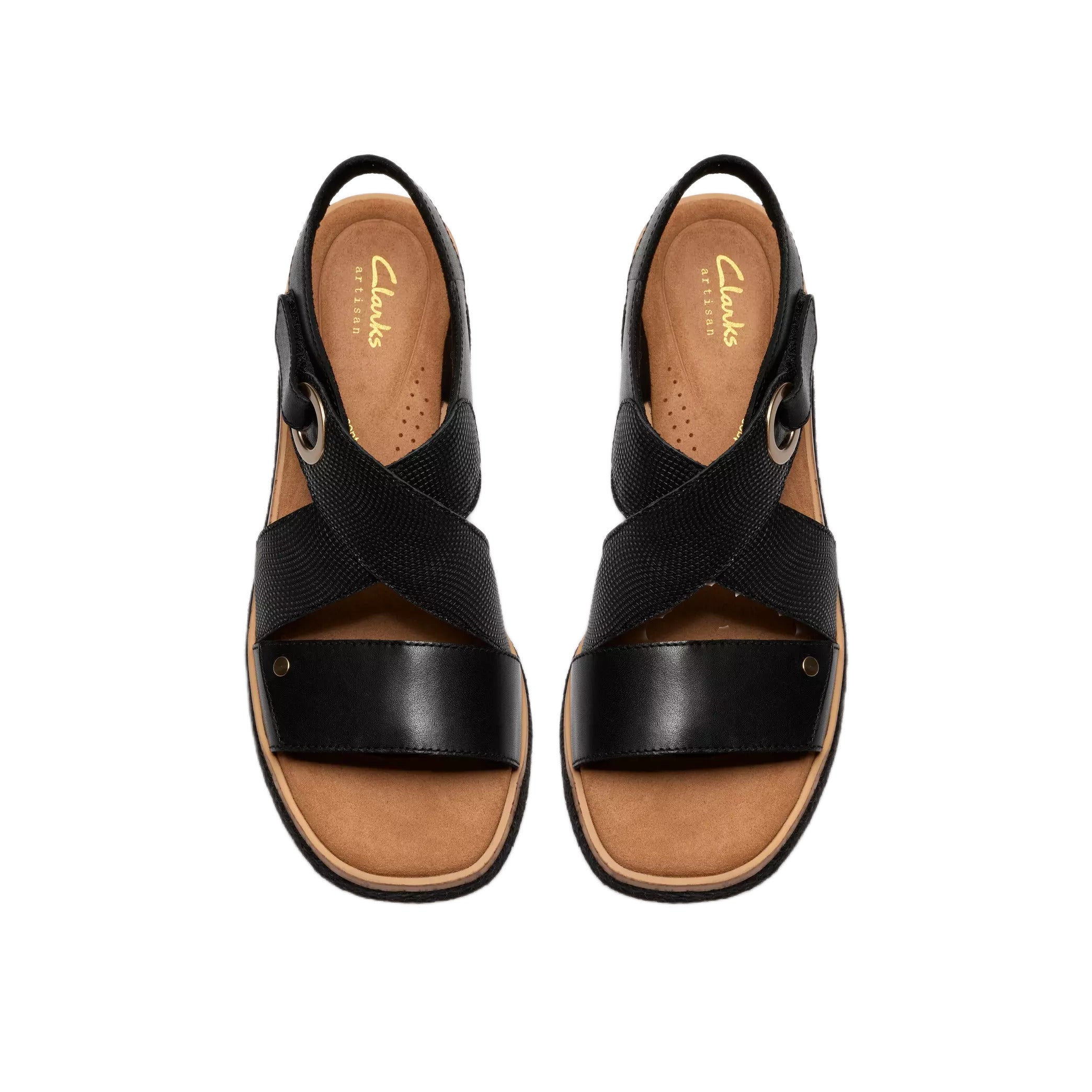 Sandale compensée femme 'Kidiki Sun' - noir