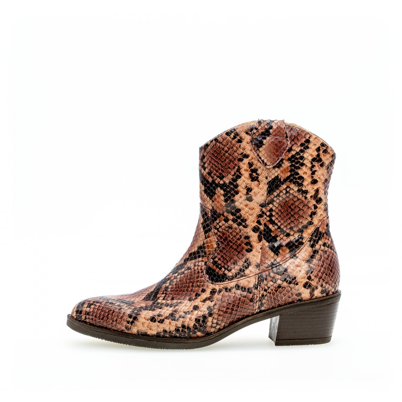 '31.600.34' cowboy-støvle til kvinder - brunt krokomotiv - Chaplinshoes'31.600.34' cowboy-støvle til kvinder - brunt krokomotiv Gabor