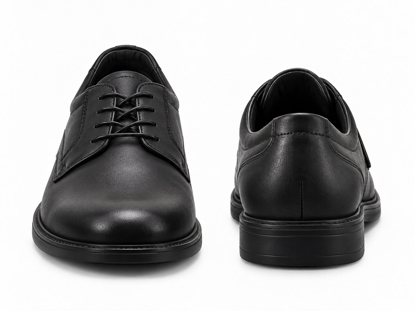 Sapato masculino 'Henry' de corte largo (H) com cadarço - preto