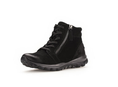 '36.868.47' dames wandelschoenen met vetersluiting - ritslaars - Zwart - Chaplinshoes'36.868.47' dames wandelschoen met vetersluiting en ritssluiting - BlackGabor