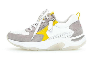 '46.918.40' women's walking rolling sneaker - White yellow mix - Chaplinshoes'46.918.40' women's walking rolling sneaker - White yellow mixGabor