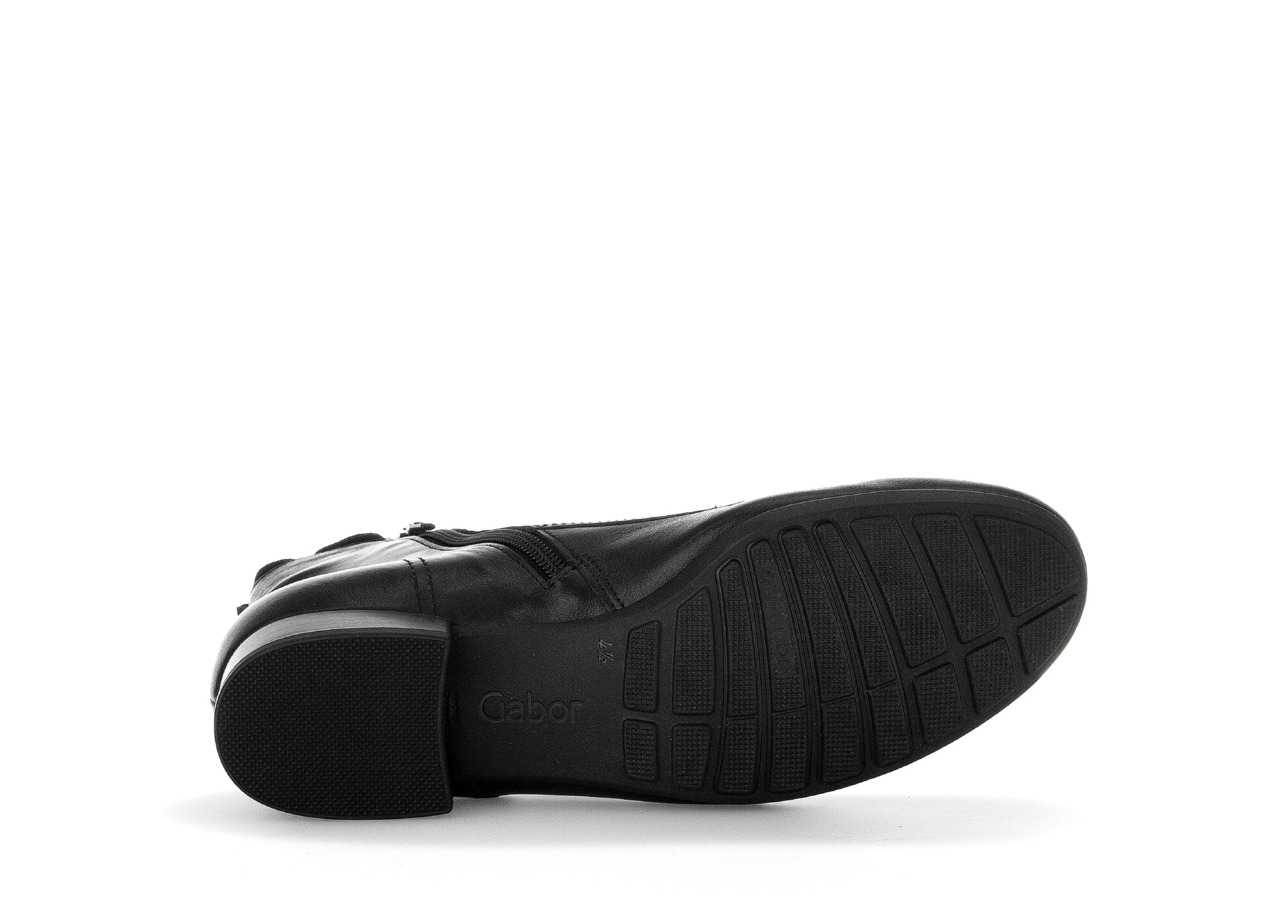 '52.715.57' dameslaars met brede pasvorm (H) en ritssluiting - zwart - Chaplinshoes'52.715.57' dameslaars met brede pasvorm (H) en ritssluiting - zwartGabor