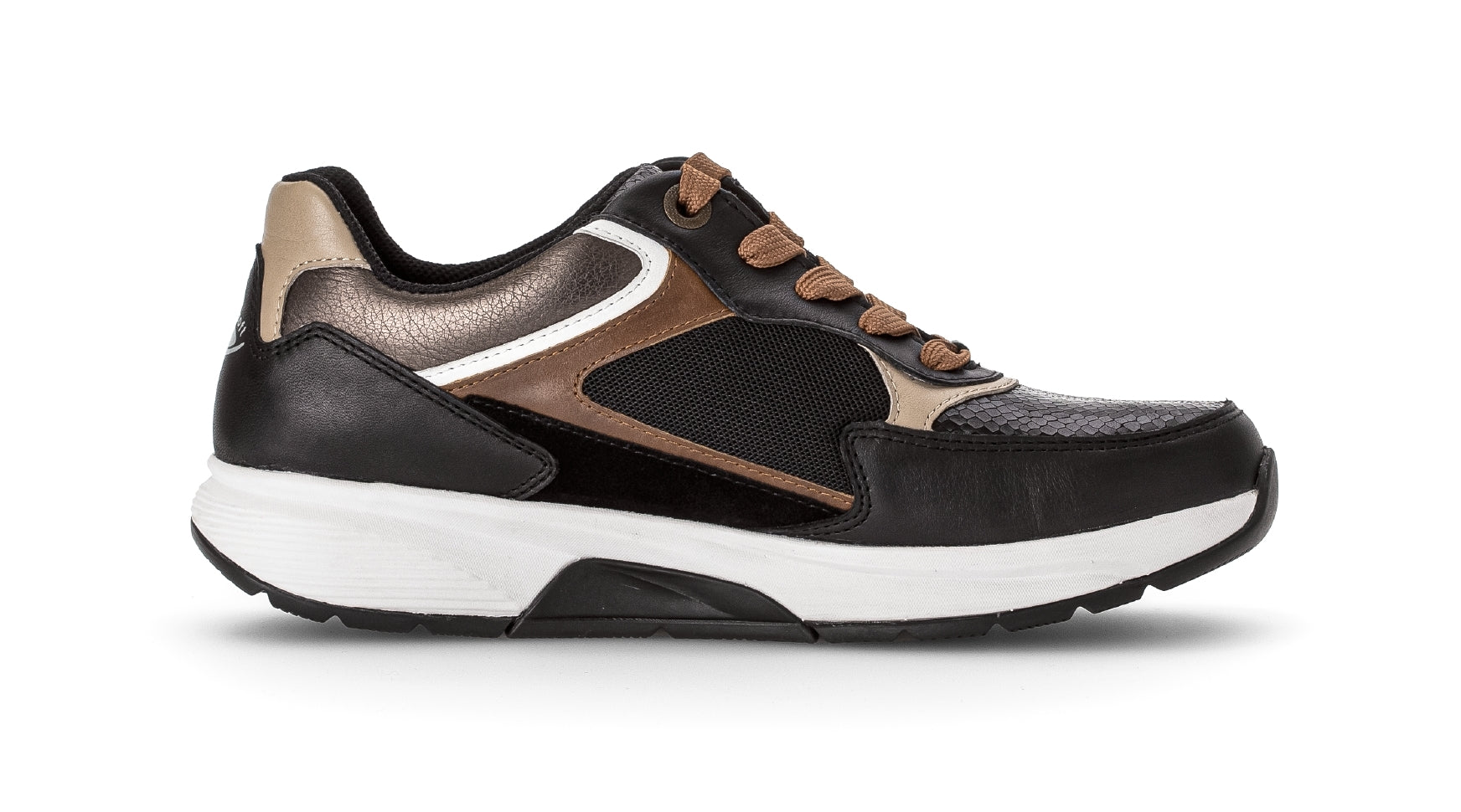 '56.875.87' gå-rullende sneaker til kvinder - Sort blanding - Chaplinshoes'56.875.87' gå-rullende sneaker til kvinder - Sort mixGabor