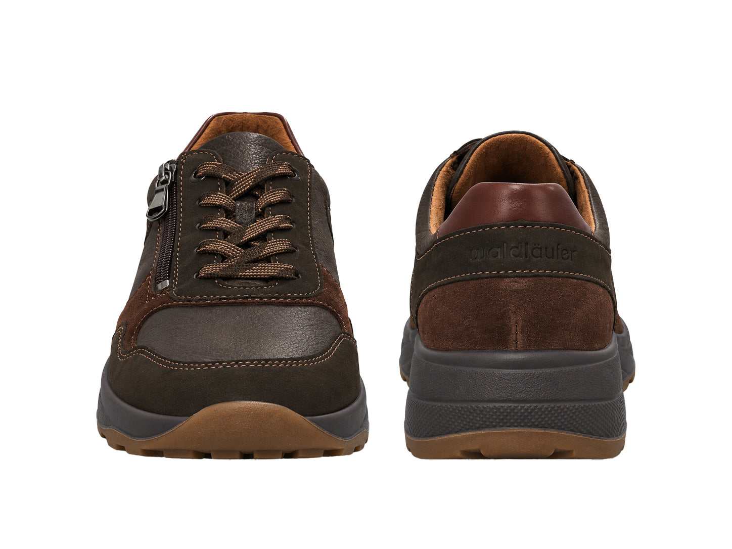 'K-John' herrsneaker med mycket bred passform (K) - Brun