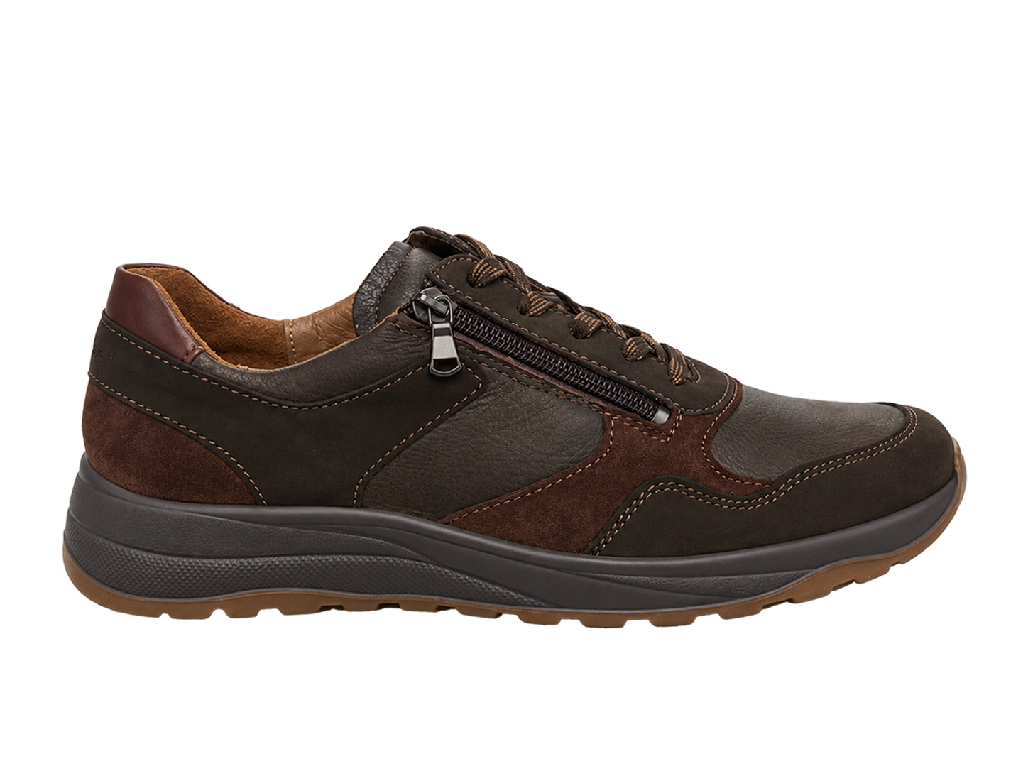 'K-John' herrsneaker med mycket bred passform (K) - Brun
