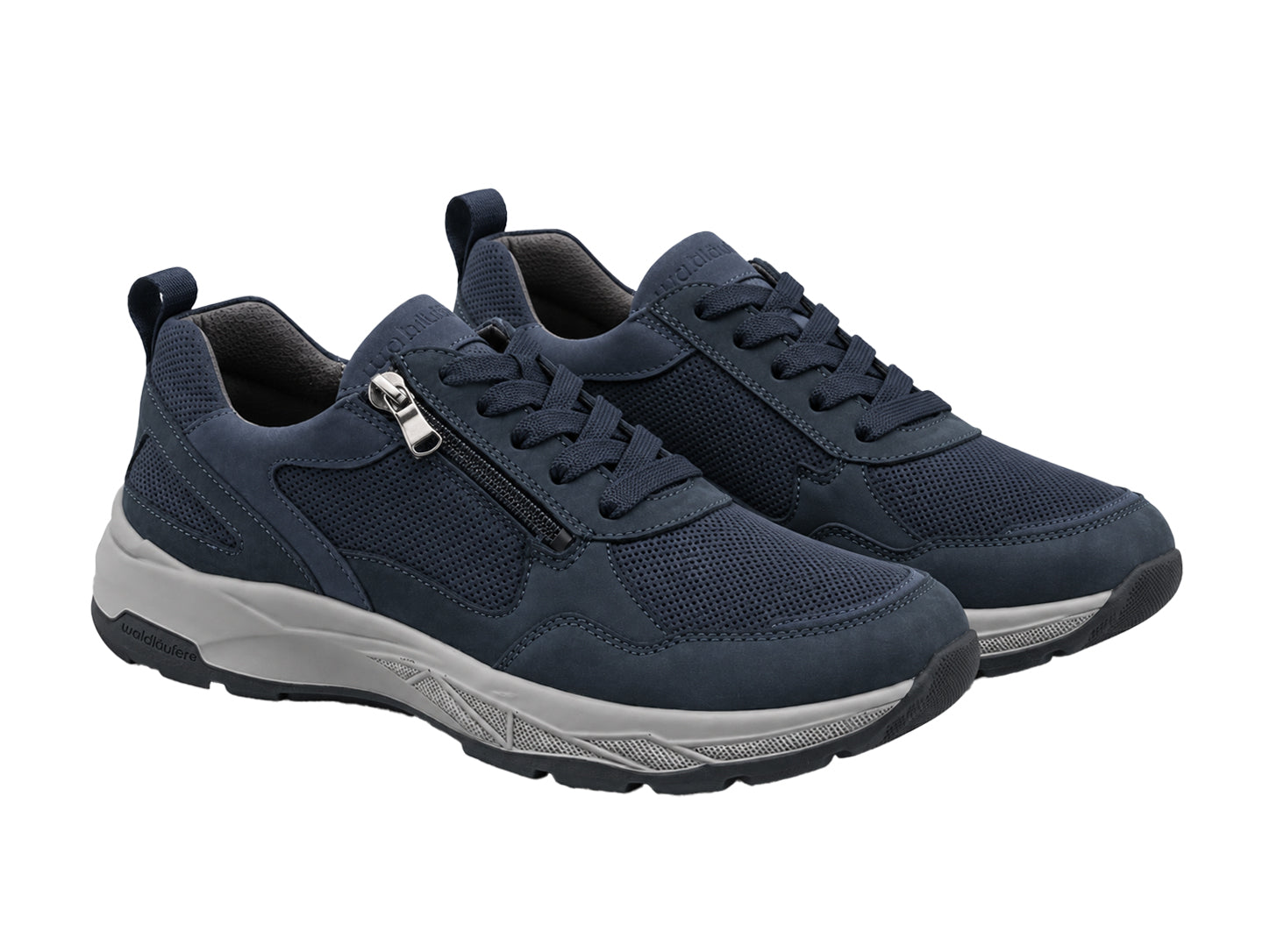 'H-Tom' herensneaker met brede pasvorm (H) - blauw