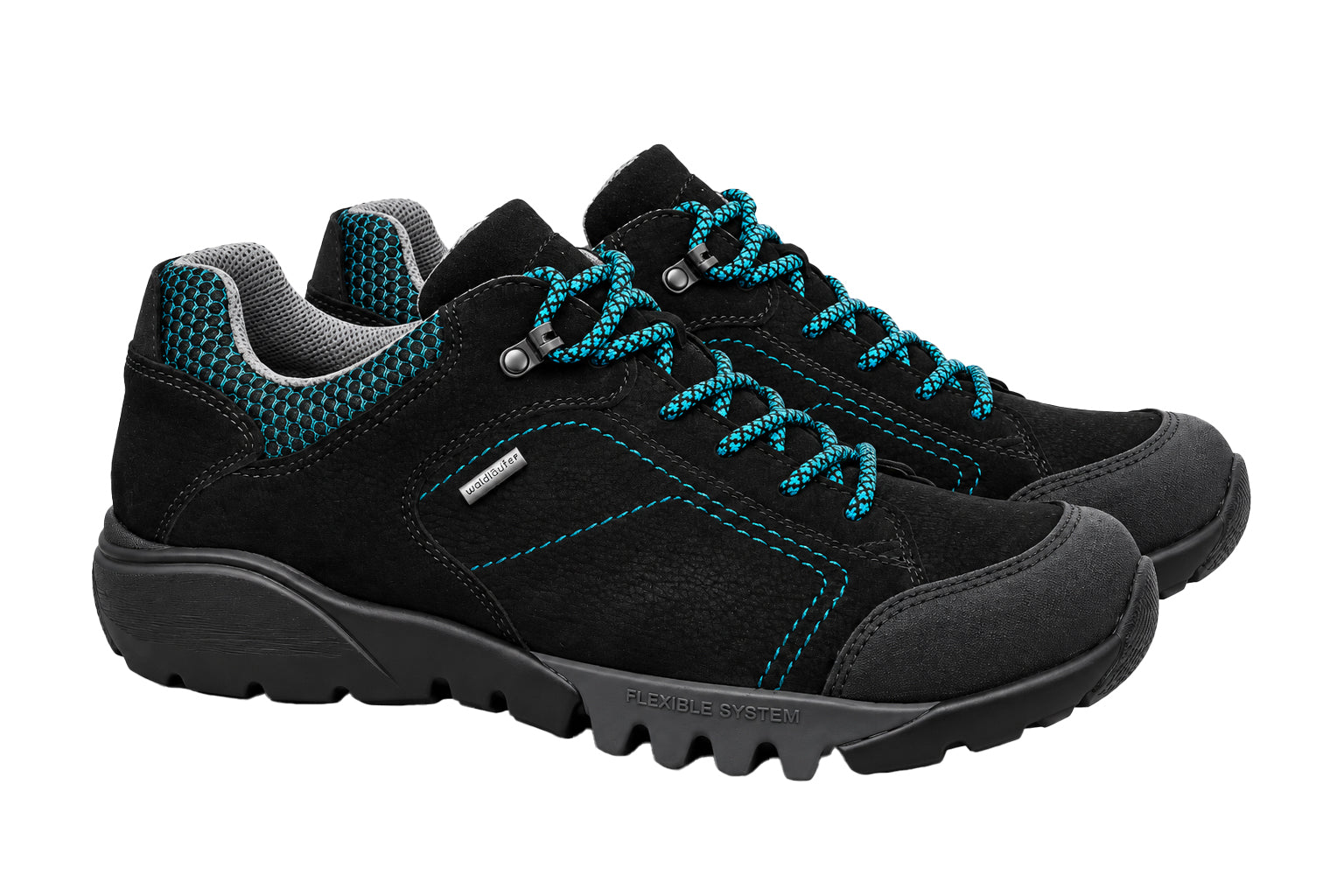 Scarpe stringate impermeabili da uomo "H-Fritz" a vestibilità ampia (H) - nere