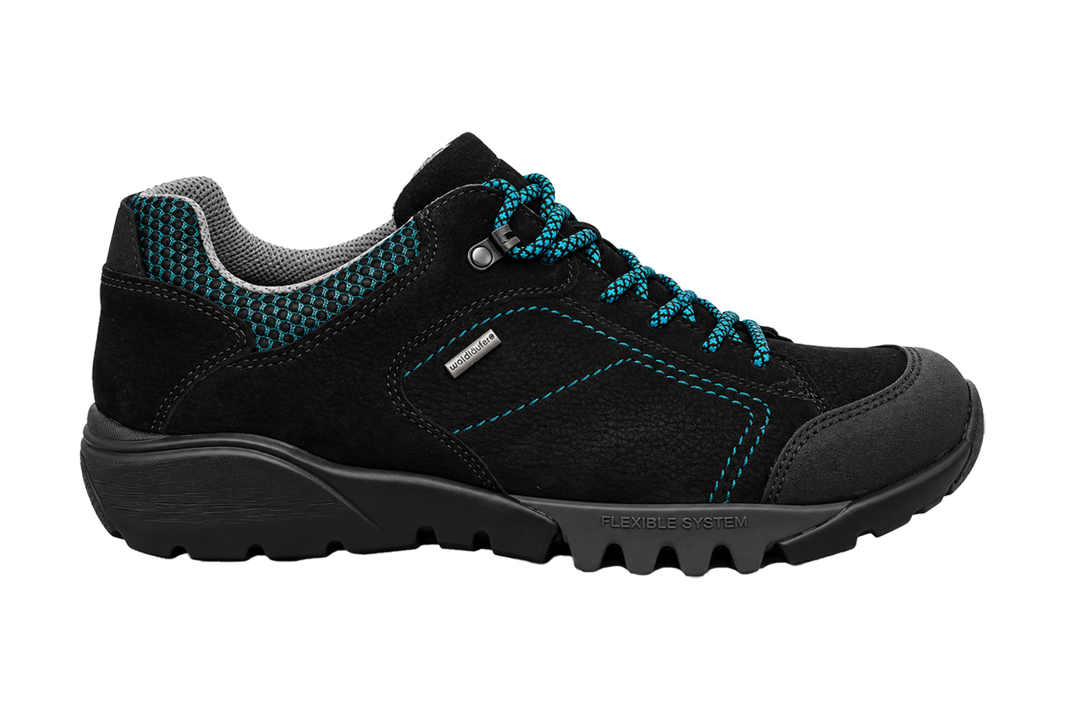 Scarpe stringate impermeabili da uomo "H-Fritz" a vestibilità ampia (H) - nere