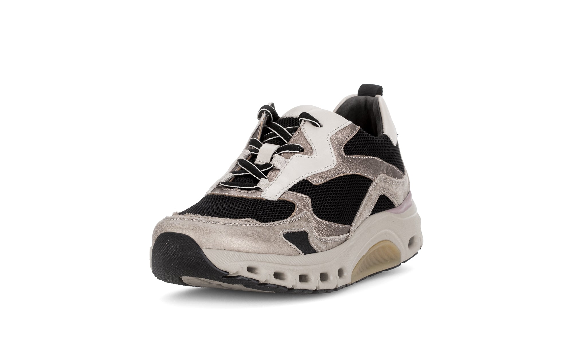 '76.986.22' Zapatilla deportiva con ruedas para mujer - Mezcla negro oro blanco