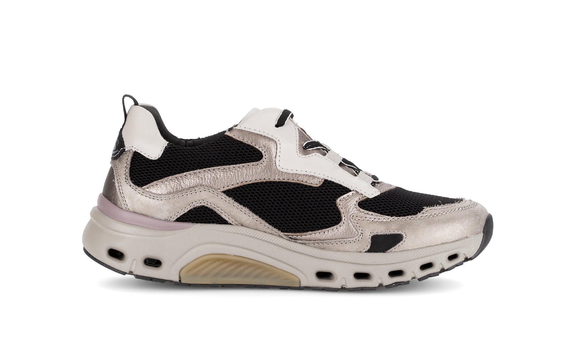 '76.986.22' Zapatilla deportiva con ruedas para mujer - Mezcla negro oro blanco