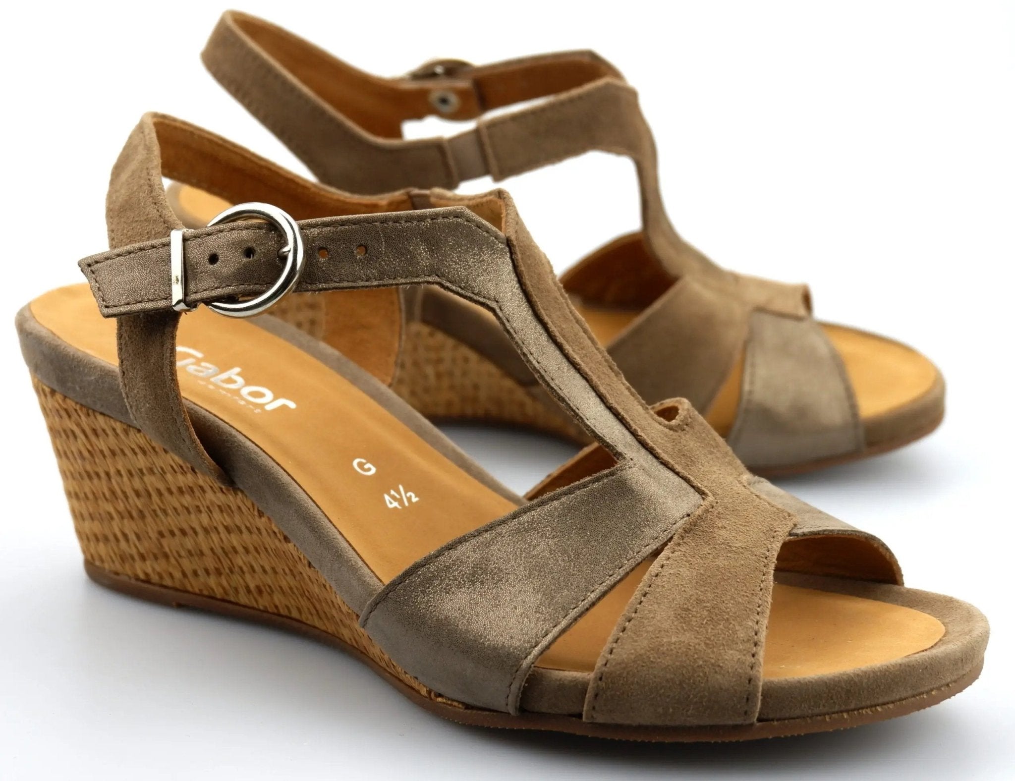 sandalo con zeppa da donna '82.864.41' - Grigio - Chaplinshoessandalo con zeppa da donna '82.864.41' - GrigioGabor