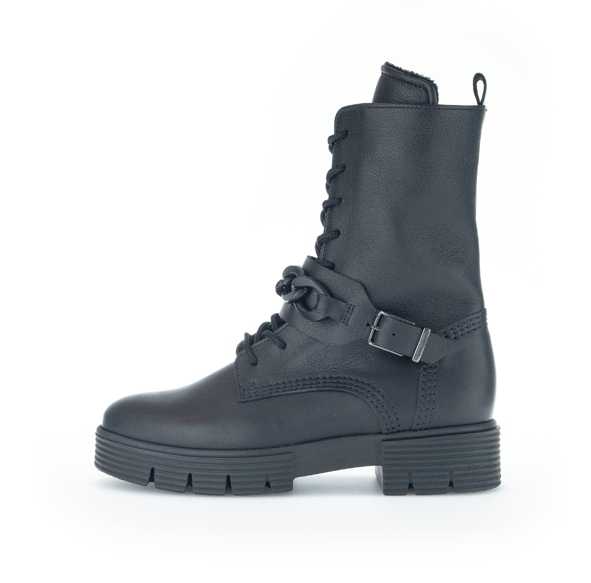 '92.743.31' dameslaars met brede pasvorm (H) en ritssluiting - Zwart - Chaplinshoes'92.743.31' dameslaars met brede pasvorm (H) en rits, zwartGabor