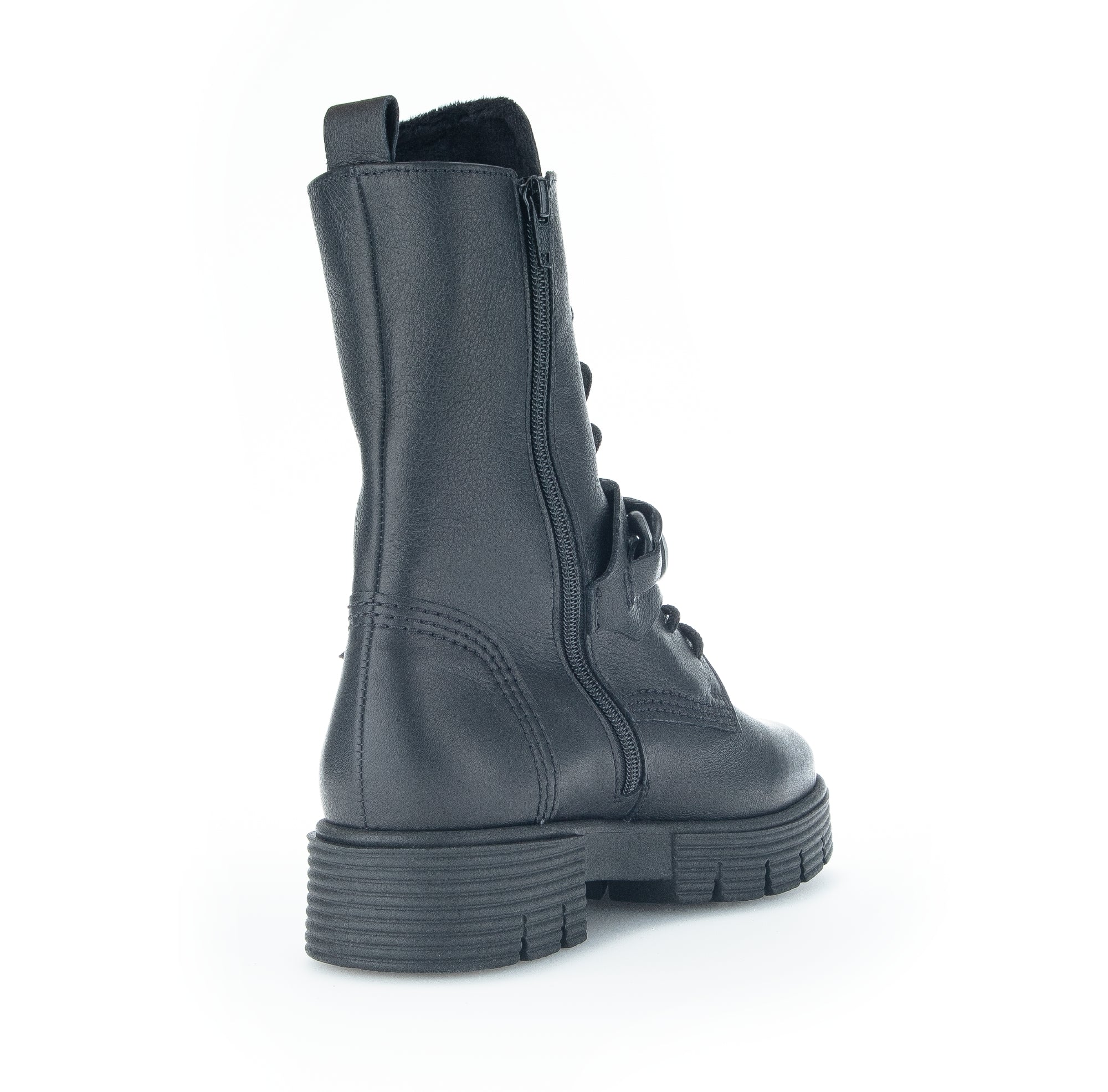 '92.743.31' dameslaars met brede pasvorm (H) en ritssluiting - Zwart - Chaplinshoes'92.743.31' dameslaars met brede pasvorm (H) en rits, zwartGabor