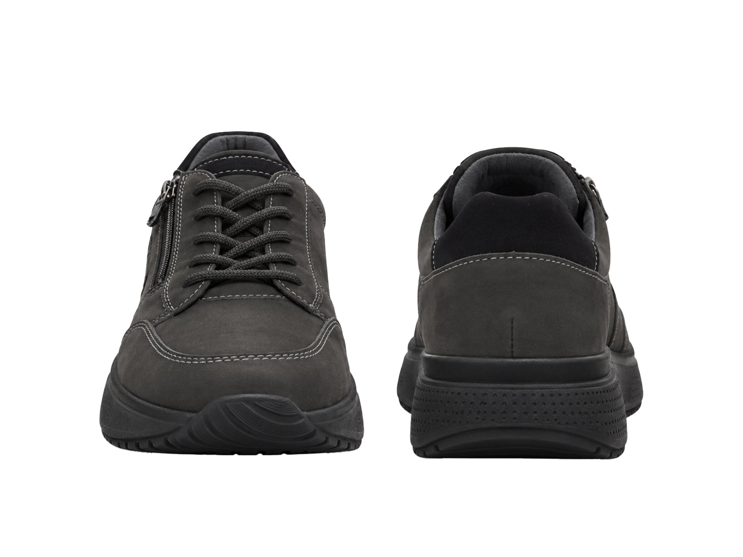 'Heiko' herensneaker met brede pasvorm (H) - grijs
