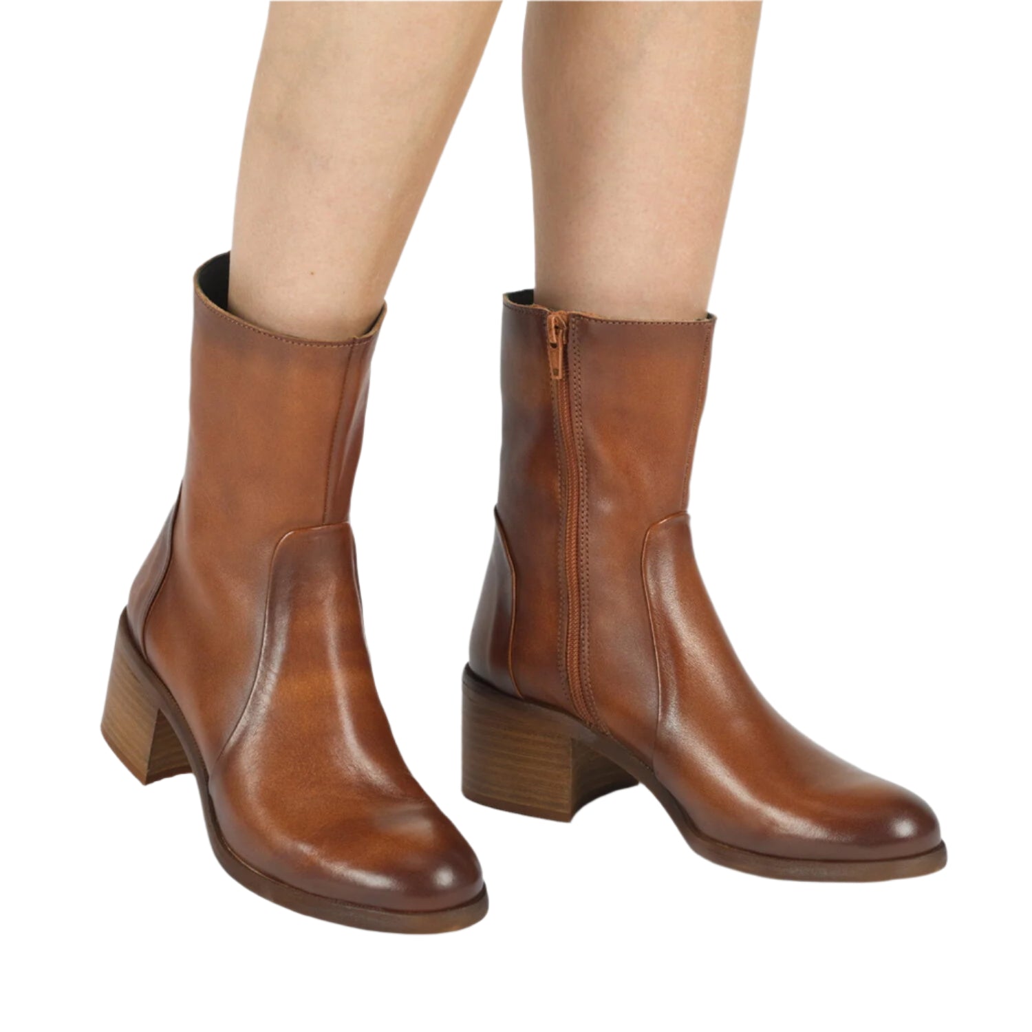 Botte zippée pour femme 'Anilex Namibia' - marron