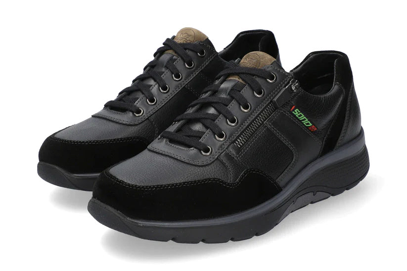 Baskets de marche roulantes coupe large (H) 'Amory' pour hommes - noir