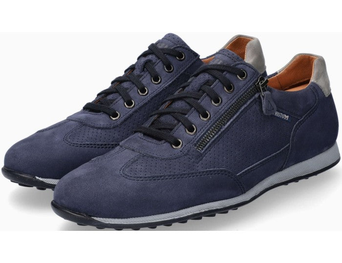 Herensneaker met veters 'Leon' - blauw
