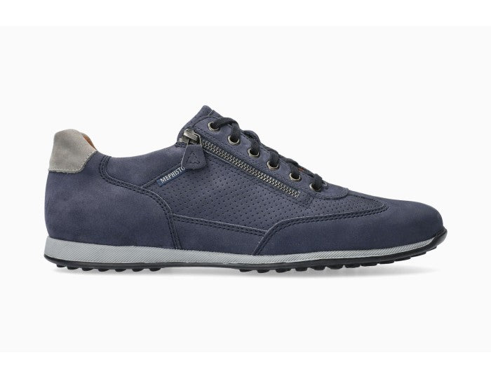 Herensneaker met veters 'Leon' - blauw