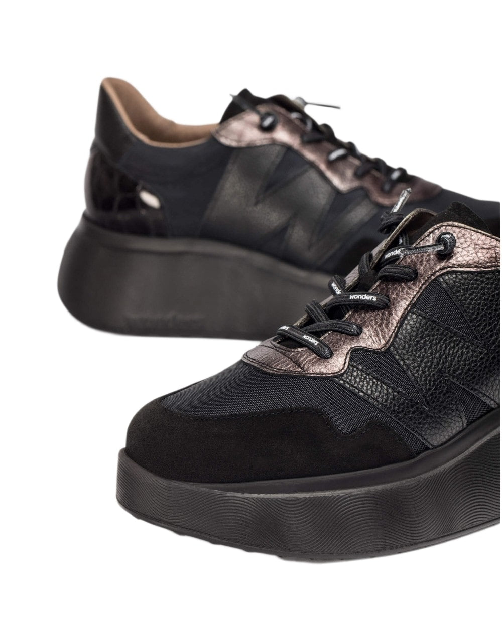 Dames veterschoenen 'Roma 31' - Zwart