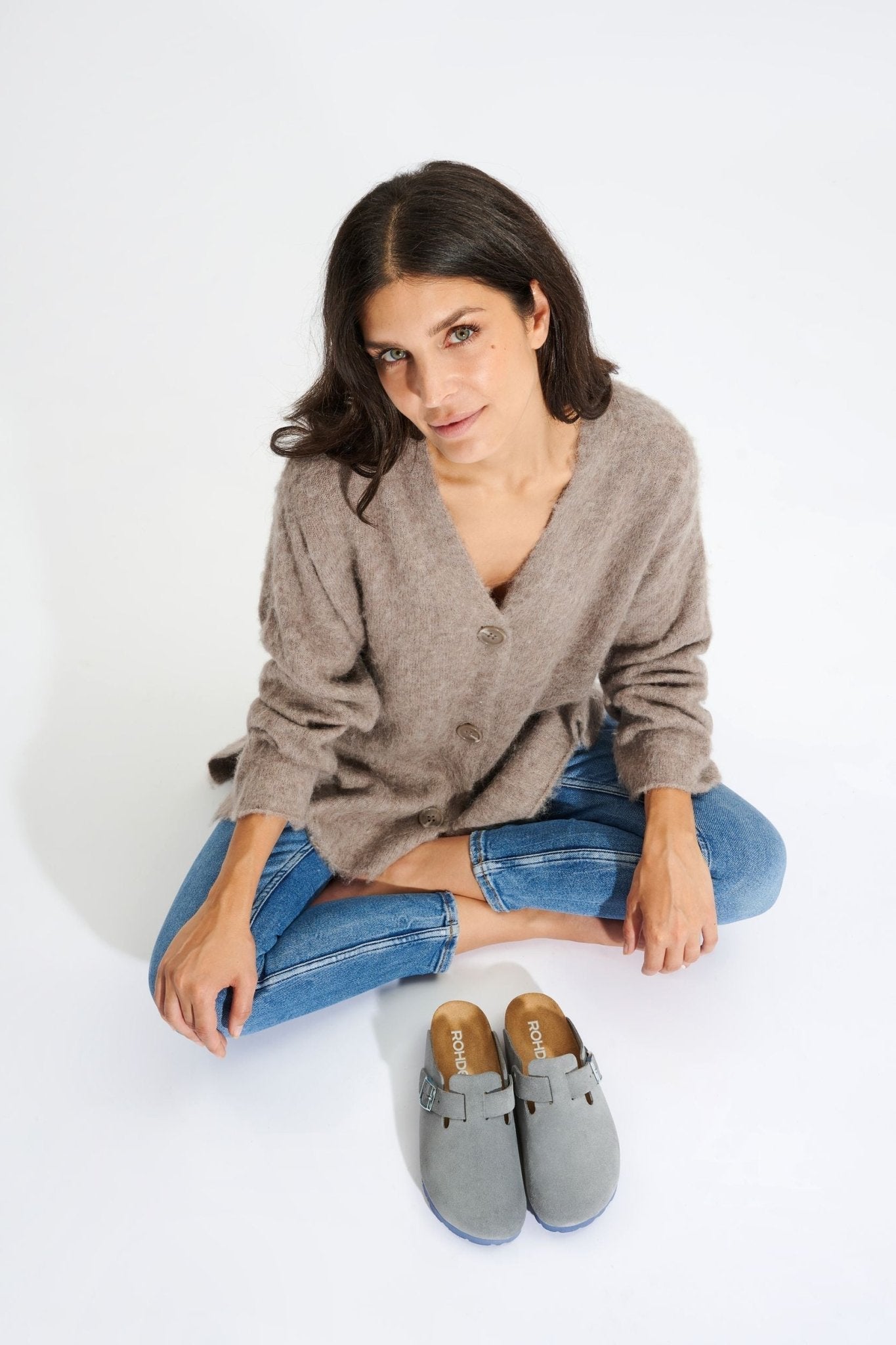 'Alba' women's indoor home clog - Grey - Chaplinshoes'Alba' women's indoor home clog - GreyRohde