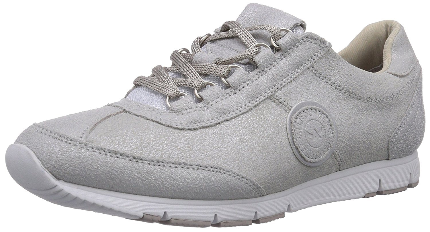 Allrounder by Mephisto JANIKA - tênis de caminhada feminino - couro prateado metálico - ChaplinshoesAllrounder by Mephisto JANIKA - tênis de caminhada feminino - couro prateado metálicoMephisto