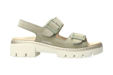 Ergonomische damessandaal 'Amira' met brede pasvorm (H) - groen - ChaplinshoesErgonomische damessandaal 'Amira' met brede pasvorm (H) - groenMephisto