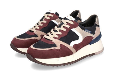 Damessneaker met veters 'Angie' - Rode mix - ChaplinshoesDamessneaker met veters 'Angie' - Rode mixMephisto