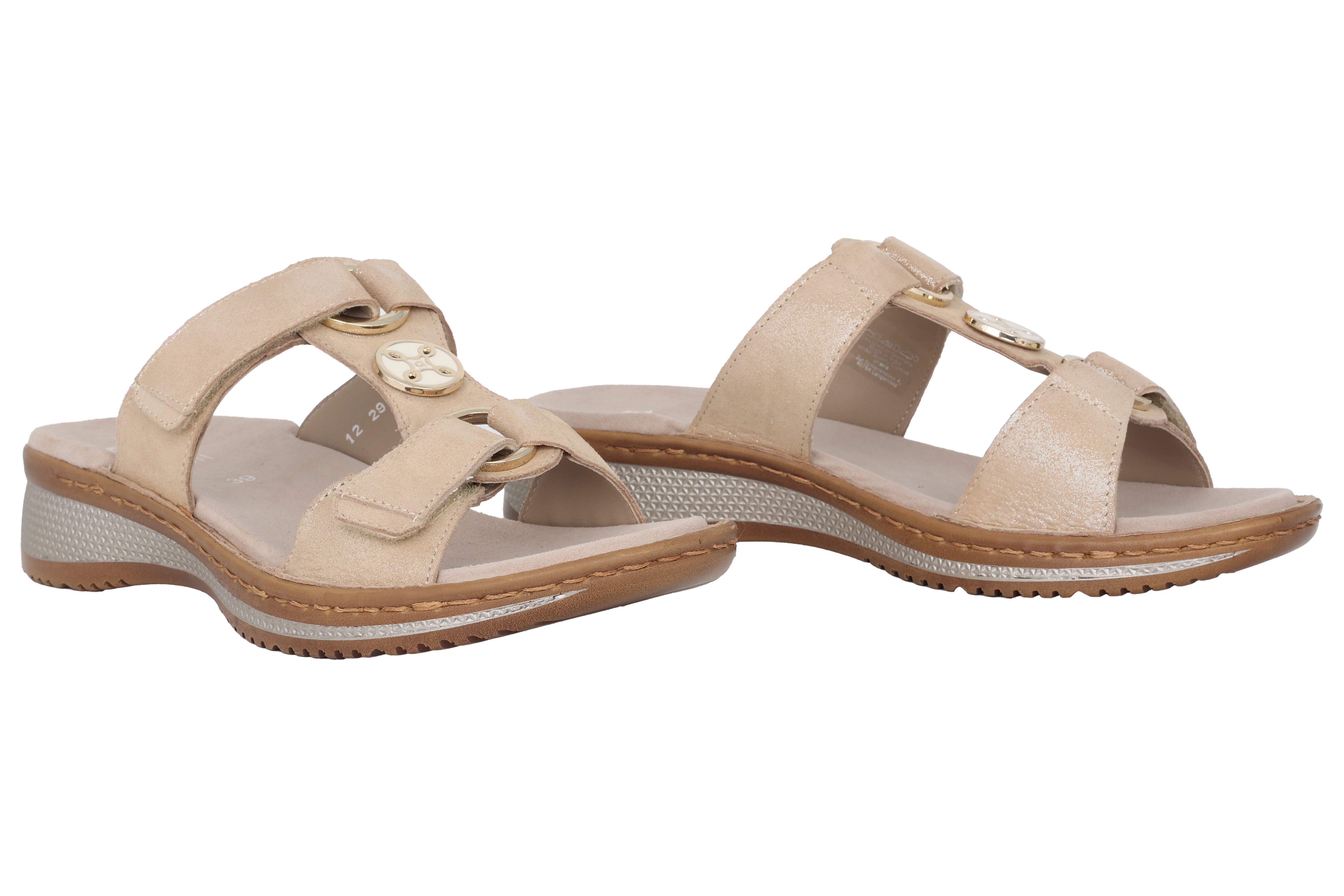 Sandalo sabot con doppio cinturino 'Hawaii' da donna - Beige