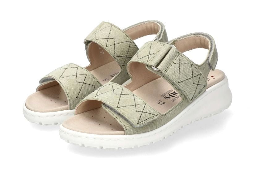 Sandalia ergonómica de mujer 'Britany' de calce ancho (H) - verde - Chaplinshoes'Britany' Sandalia ergonómica de mujer de corte ancho (H) - verdeMephisto