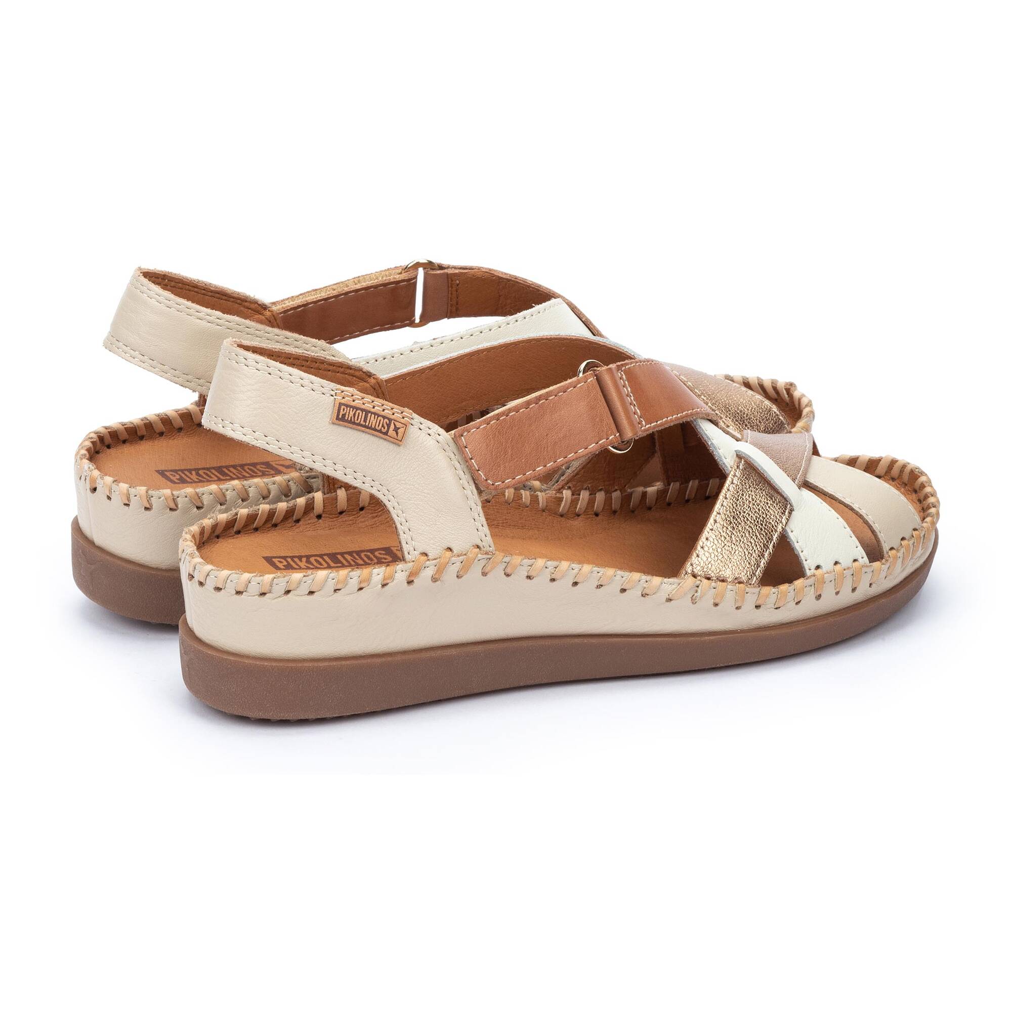 'Cadaques' women's sandal - Off white mix - Chaplinshoes'Cadaques' women's sandal - Off white mixPikolinos