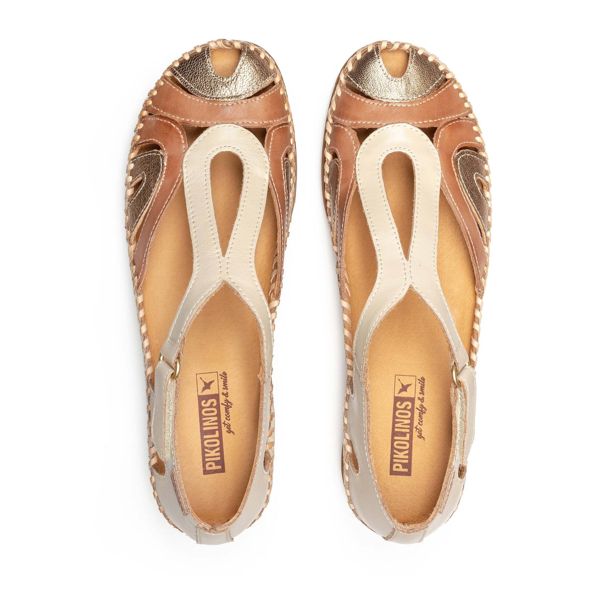 Damessandaal 'Cadaques' - Gebroken wit - ChaplinshoesDamessandaal 'Cadaques' - Gebroken witPikolinos