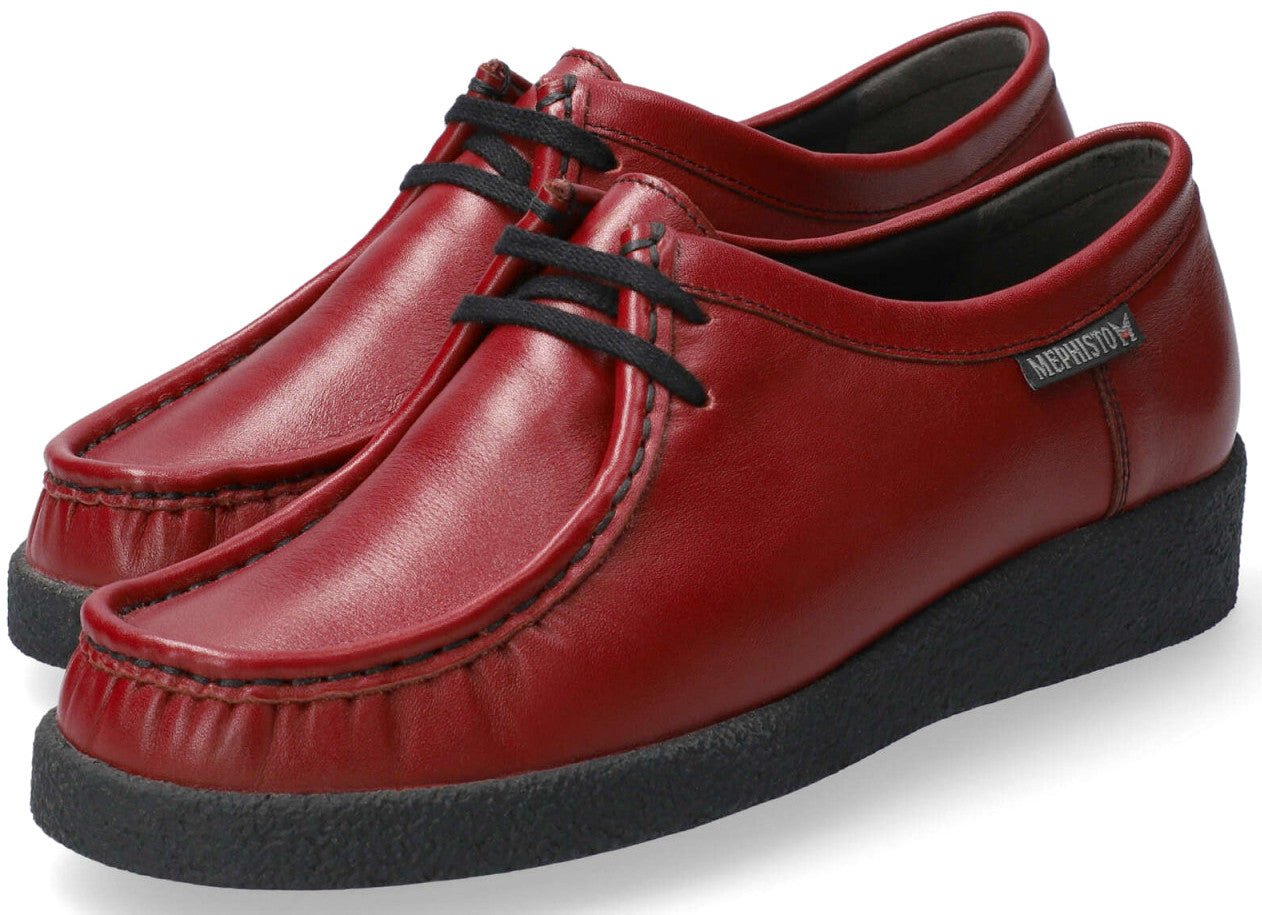 'CHRISTY' mephisto originals veterschoenen voor dames - rood - Chaplinshoes'CHRISTY' dames mephisto originals veterschoenen - rood Mephisto