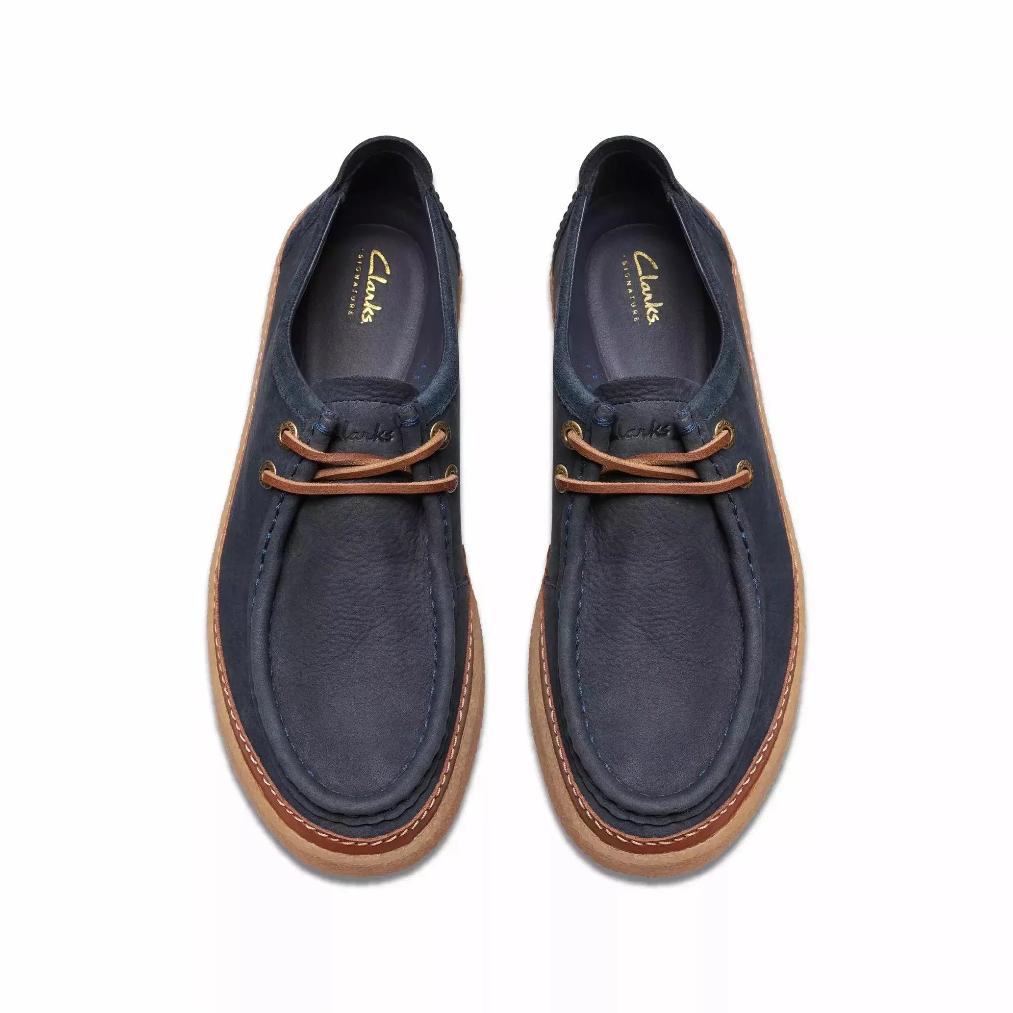 Scarpa stringata da uomo 'Clarkwood Moc' - Blu - ChaplinshoesScarpa stringata da uomo 'Clarkwood Moc' - BluClarks