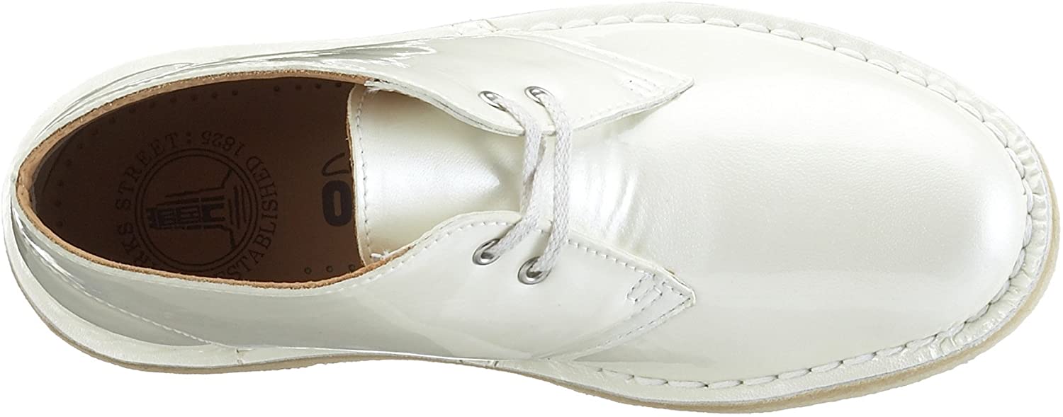 'Desert boot' women's ankle boot - White patent - Chaplinshoes'Desert boot' women's ankle boot - White patentClarks