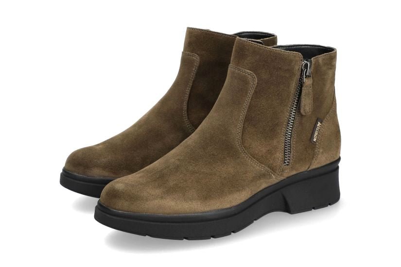 Warmgevoerde dames enkellaars 'Doucia' - Groen - ChaplinshoesWarmgevoerde dames enkellaars 'Doucia' - GreenMephisto