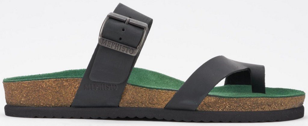 'Douglas' herensandaal met brede pasvorm (H) - zwart - Chaplinshoes'Douglas' herensandaal met brede pasvorm (H) - zwartMephisto