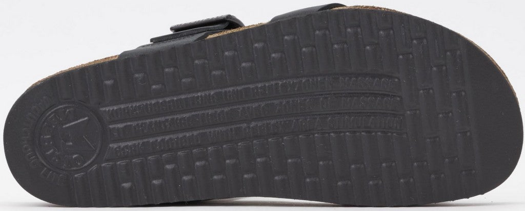 'Douglas' herensandaal met brede pasvorm (H) - zwart - Chaplinshoes'Douglas' herensandaal met brede pasvorm (H) - zwartMephisto