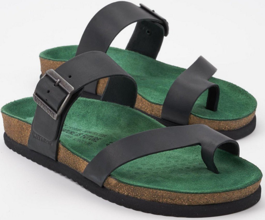 'Douglas' herensandaal met brede pasvorm (H) - zwart - Chaplinshoes'Douglas' herensandaal met brede pasvorm (H) - zwartMephisto