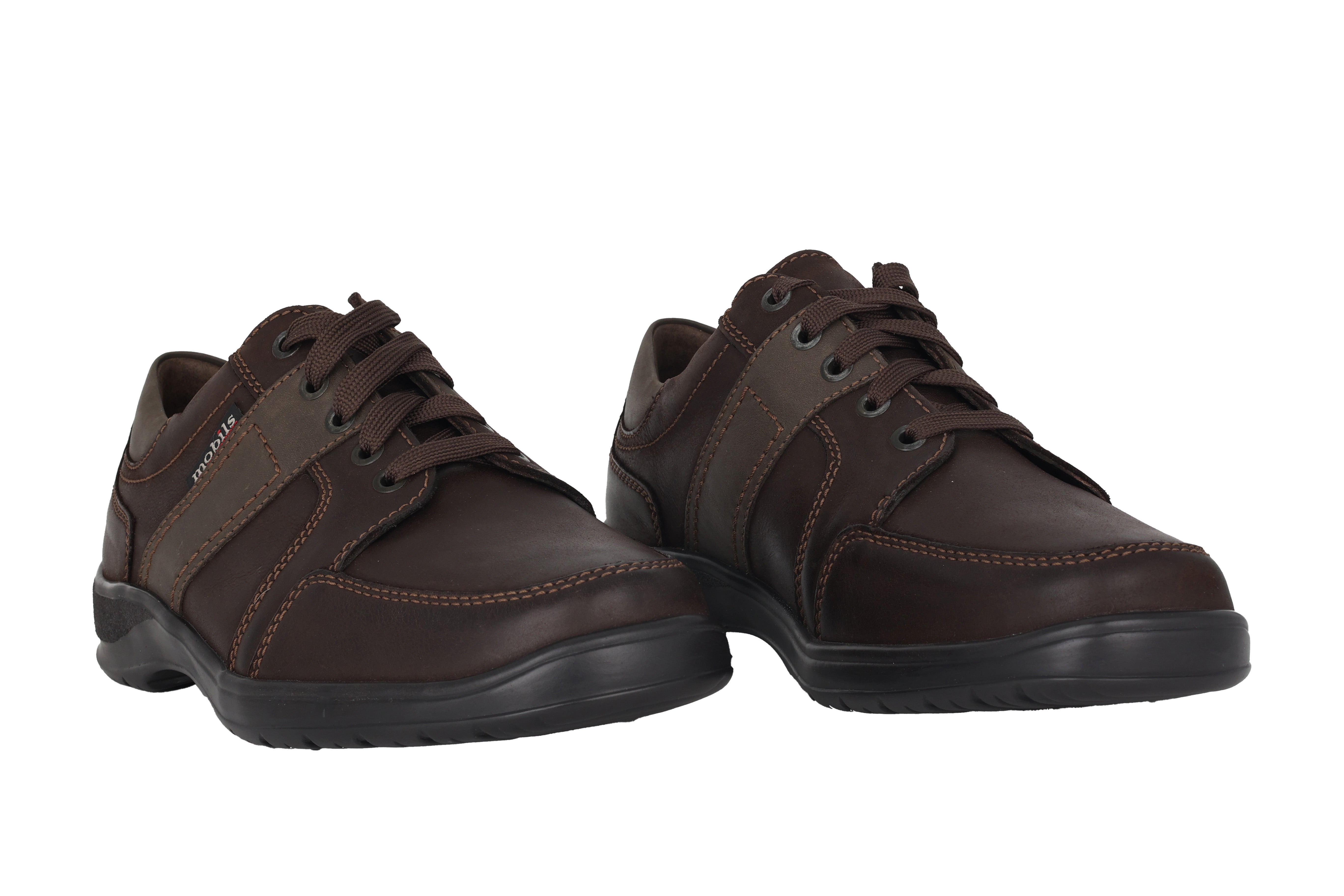 Scarpa ergonomica da uomo con vestibilità ampia (H) "Edward" - Marrone