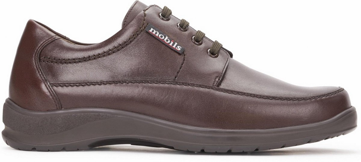 Mephisto Ezard Ergonomische schoenen voor heren, bruin leer, met brede ...
