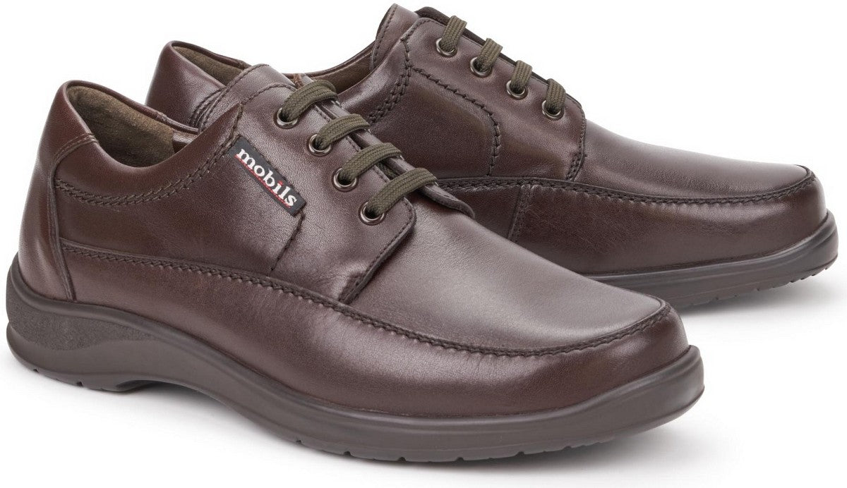 Ergonomische herenschoenen 'Ezard' met brede pasvorm (H) - bruin - ChaplinshoesErgonomische herenschoenen 'Ezard' met brede pasvorm (H) - bruinMephisto