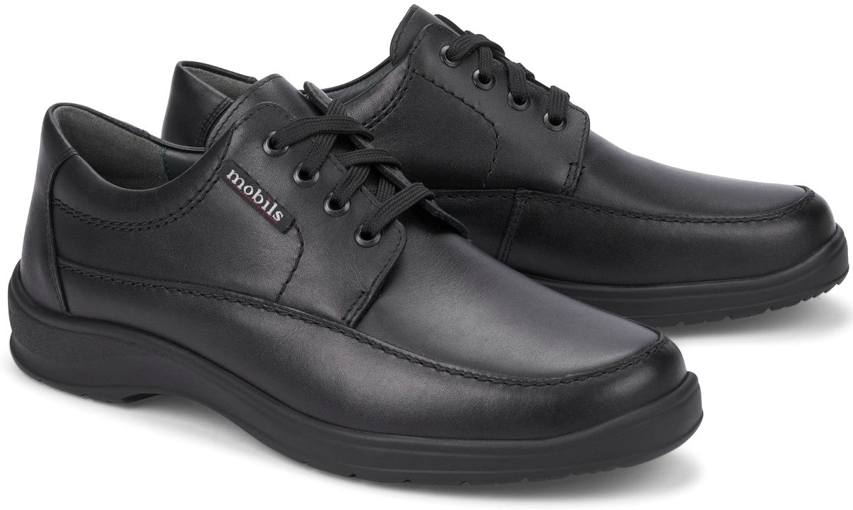 'Ezard' men's ergonomic wide fit (H) lace - up shoe - black - Chaplinshoes'Ezard' men's ergonomic wide fit (H) lace - up shoe - blackMephisto