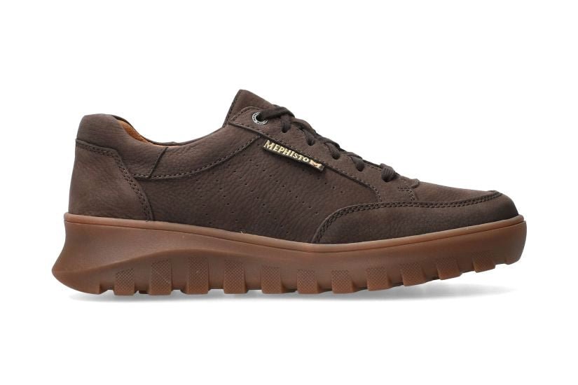 'Flynn' heren sneaker met veters - bruin - Chaplinshoes'Flynn' herensneaker met veters - bruinMephisto