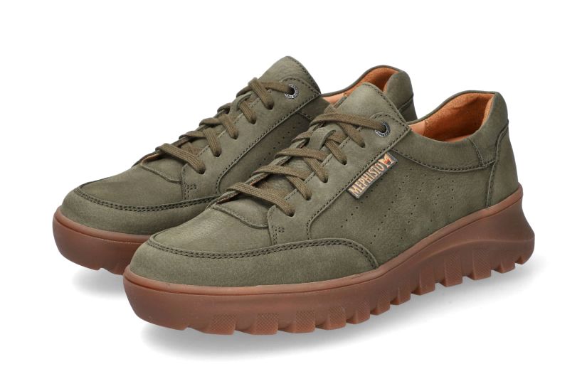 'Flynn' heren sneaker met veters - groen - Chaplinshoes'Flynn' herensneaker met veters - groenMephisto